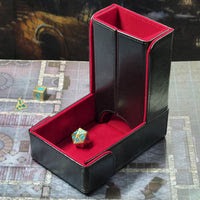 The Keep: Compact Magnetic Dice Tower & Tray - Red